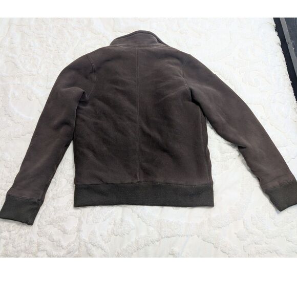 Hollister Cabrillo Beach Men's Sherpa Lined Jacket Dark Brown Size Med Pre-Owned - Picture 2 of 4